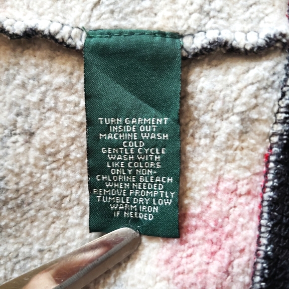 LAUREN  Ralph Lauren gray print blazer/ jacket fleece lined vintage look - Picture 7 of 10